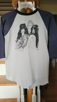 Rare Vintage Original 1977 Aerosmith Draw The Line Raglan T-shirt M  - Image 1 of 4