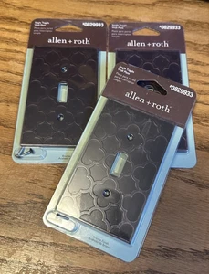 Lot of 3 Allen + Roth Single Toggle Wall Plate Switch Cover Bronze #0829933 NIP - Picture 1 of 8
