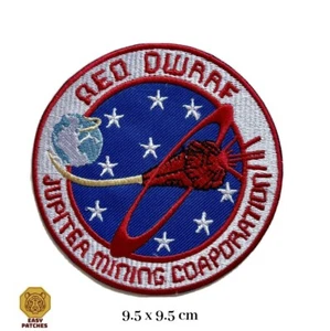 Red Dwarf Jupiter mining Corporation Badge Embroidery iron on patch - Picture 1 of 1