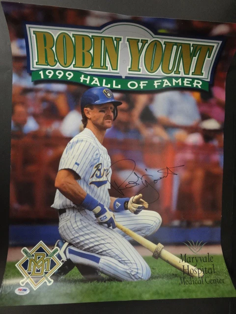 Póster autógrafo de los Cerveceros firmado por Robin Yount automático PSA/DNA Z42631 Foto 1 de 1