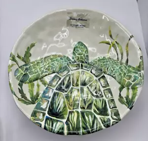TOMMY BAHAMA MELAMINE XTRA LG SERVING BOWL SEA TURTLE MARINE LIFE DESIGN 14” L - Picture 1 of 1
