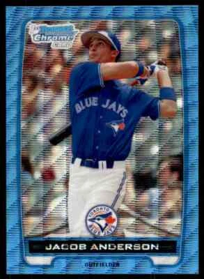 2012 Bowman Chrome Blue Wave Refractor Jacob Anderson Toronto Blue Jays - Image 1 of 2