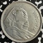 (1956) Egypt 20 Piastres Lot#D8078 Large Silver Coin! Old Cleaning