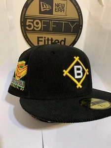 Brooklyn Dodgers Black Corduroy New Era 59Fifty Fitted Hat Size 7 5/8 - Picture 1 of 5
