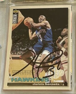 Hersey Hawkins 1995 UD Collectors Choice Player Club Platinum Autograph AUTO TTM - Bild 1 von 2