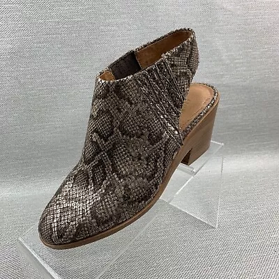 Botines Gentle Souls Harlie estampado de serpiente punta redonda tacón bloque talla 7 Foto 1 de 4