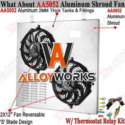 Shroud Electric Fan+Relay FOR 1999-2005 Ford F250 F350 F450 6.8L 7.3L Super Duty - Image 1 of 4