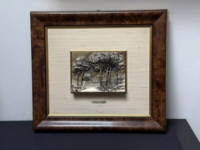 Antico quadro bassorilievo argento 925 Ottaviani - Immagine 1 di 4