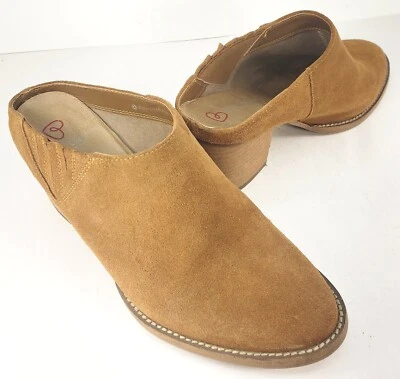 Blondo NORWICH Mule водонепроницаемый замшевый блок каблук коричневый женский размер 8 М загрузки вид - Изображение 1 из 4