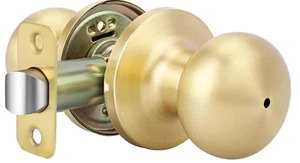 Gold Door Knobs interior bed/bathroom Classic Gold Round Doorknobs Hardware - Picture 1 of 7