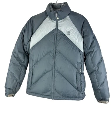 Lands' End Down Puffer Jacket Women’s Sz M 10-12 Gray Winter Coat Down Feathers - Image 1 of 4