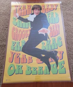 Austin Powers 1998 Yeah Baby Poster 35x22 - Picture 1 of 1