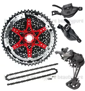 Juego de grupo Shimano XT M8100 1x12 velocidades con bujes libres estándar Sunrace MZ901 11/51T - Imagen 1 de 1