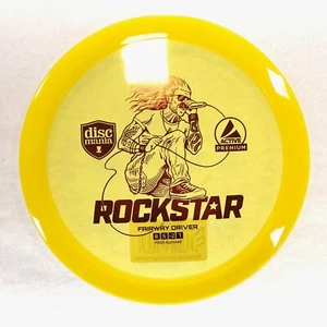 DISC GOLF DISCMANIA ROCKSTAR ACTIVE PREMIUM PLASTIC FAIRWAY DRIVER 172g YELLOW - Picture 1 of 1