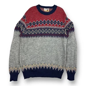 Vtg LOBO by Pendleton 100% Virgin Wool Men’s Fair Isle Winter Ski Sweater Sz XL - Picture 1 of 11