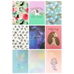 10 A5 ASSORTED NOTEBOOKS JOTTERS Plain Lined School Note Book Revision REDUCED - Picture 1 of 11