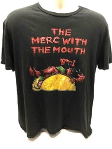Marvel Deadpool The Merc With The Mouth Men's Graphic T-Shirt Black Size XL - Picture 1 of 5