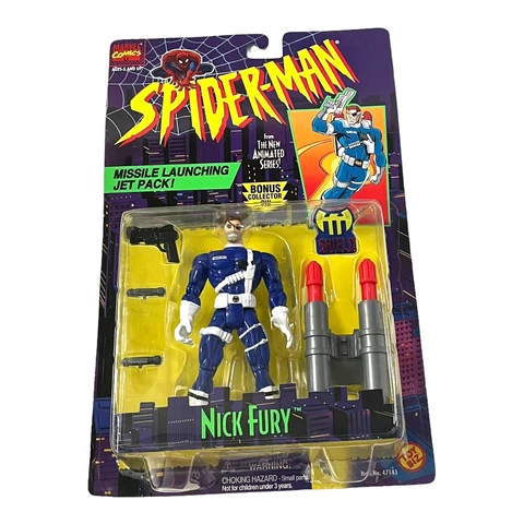 Spider-Man Nick Fury 5 Inch Vintage Action Figure 1995 ToyBiz Cover