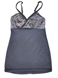 Lululemon Heather Gray Built in Bra Adjustable Tank Top Size 6 Gym Runner Sports - Picture 1 of 5