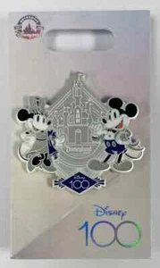 Disneyland Resort Castle 100th Anniversary Mickey Minnie Glitter Disney 100 Pin - Picture 1 of 1