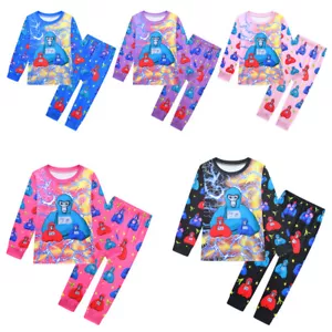 2024 Kids Gorilla Tag Long Sleeve T-shirt Pants Suits Casual Pyjamas PJ'S Outfit - Picture 1 of 6