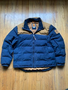 Timberland Men's Black & Tan Welch Mountain Puffer Jacket Coat Black / Tan Large - Picture 1 of 7