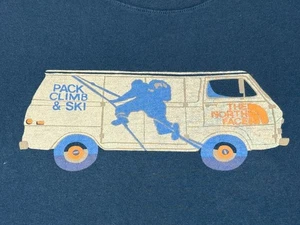 The North Face - L -LARGE - Men's Short Sleeve BLUE T-Shirt - Pack, Climb, Ski - Picture 1 of 20