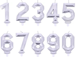  KERZE DIAMOND SILVER NUMMER 5 8011684054250 - Bild 1 von 1