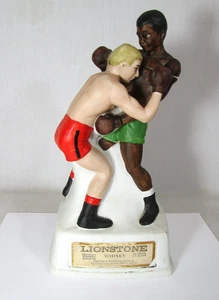Vintage 1974 Lionstone Boxing Boxers Whisky Liquor Sport Decanter Empty - Picture 1 of 13