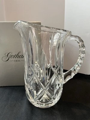 Jarro de cristal Gorham Lady Anne 8,5 pol. chumbo completo, 32 oz., novo na caixa* - Imagem 1 de 4