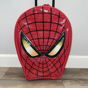 Disney Store Spiderman Rolling Suitcase Carry-On Disney Store Red - Picture 1 of 9