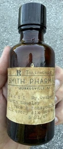Burkesville Kentucky KY Amber Smith Pharmacy Bottle Brown Medicine Coca Cola - Picture 1 of 4