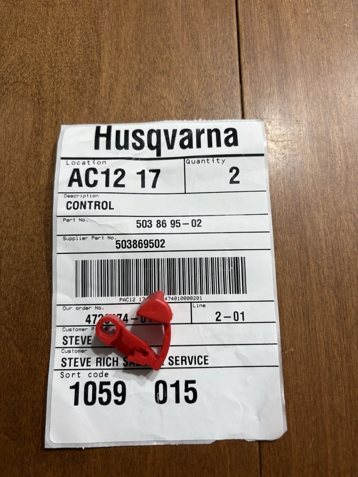 Husqvarna 350.346.357.359 nuevo original OEM. Interruptor de encendido/apagado. 503 86 95-02 Foto 1 de 1