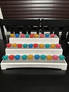 Vintage Christmas String Light Covers 29 Petal Tulip Flower Atomic Starburst - Picture 1 of 8