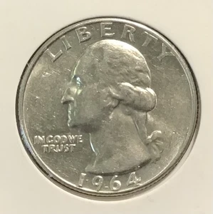 1964 und 1964 D Washington Quarters, 90% Silber, kostenloser Versand. - Bild 1 von 8