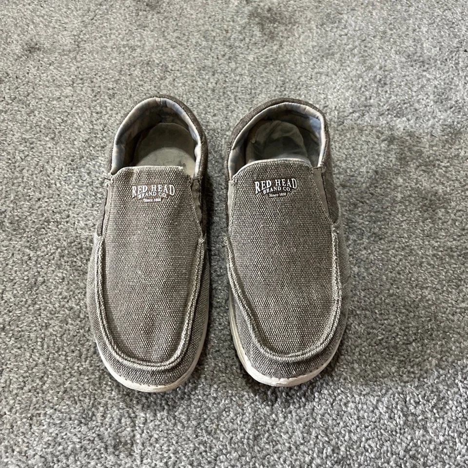 Pelirroja Zapatos Para Hombres 8 Gris Marrón Sin Cordones Hayden Casual Mocasines Zapatos Playa Occidental Foto 1 de 4