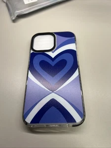 Case designed for iPhone 13 Pro Max - Serenity Blue HEART ART Shades of Blue - Picture 1 of 4