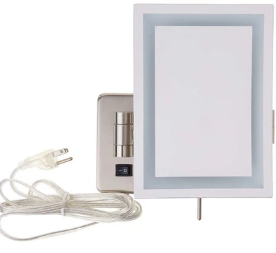 Прямоугольное настенное зеркало 6,5 x 9 дюймов — зеркало для макияжа с 5-кратным магнитом... - Изображение 1 из 4