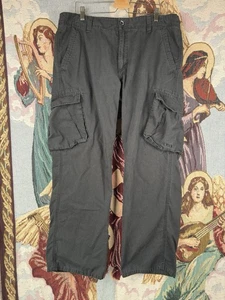 Oakley Cargo Pants Mens 38x30 Black Tactical Pocket Logo Loose Fit - Picture 1 of 12