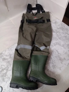 HISEA Kids Fishing Chest Waders Anti-Slip Bootfoot Nylon PVC Waterproof Hunting - Picture 1 of 11