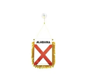 Mini bandera de bandera de Alabama ideal para ventana de auto y hogar 4x6 colgante de 2 lados - Imagen 1 de 1