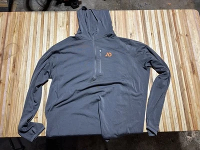 First Lite Men's Kiln Merinox Midweight 250 1/4 Zip Pullover Small Cache Gray - Image 1 of 4