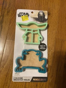 NEW Star Wars Mandalorian 2pc Breakfast Mold Rings Set for Eggs and Pancakes - Picture 1 of 2