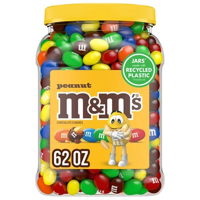 M&M'S Peanut Milk Chocolate Candy Bulk Jar 62 oz FRESH DATE 6/26 (FREE SHIPPING) - Image 1 of 4
