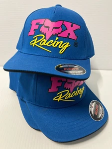 Fox Racing Youth Flexfit Hat Fox Castr Junior Cap Royal Blue Limited Edition - Picture 1 of 11