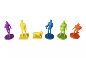 Break The Safe Board Game Replacement Part - Total Of 6 Movers Agent Guard & Dog - Picture 1 of 1
