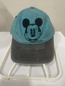 Vintage Disney Mickey Mouse Hat, Cap Taiwan ROC GREEN DENIM DISTRESSED Baseball - Picture 1 of 17
