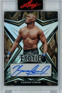 2022 UFC Leaf Exotic #EA-KU1 Kamaru Usman Snakeskin Auto /10 - Picture 1 of 2