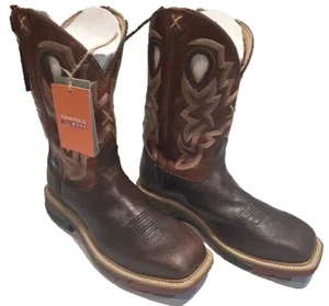 TWISTED X Men's 12" Western Work Boot Smokey Chocolate/Spice 10D - MXBAW02 - NIB - Picture 1 of 14