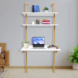 Modern Wall Mounted Desk Wall Organizer Wall Mount Computer Writing Table - Picture 1 of 11